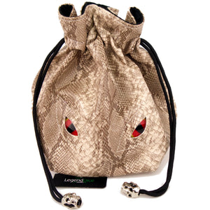 Legend Dice: Dice Bag - Large Dragon Eyes - Snakeskin Beige