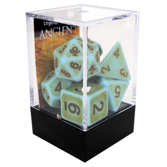 Legend Dice Poly Dice Set - Ancient - Moss, Boxed