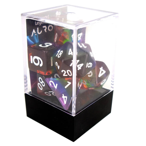 Legend Dice Poly Dice Set - Aurora - Rainbow, Boxed