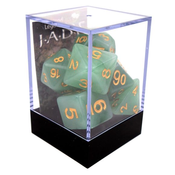 Legend Dice Poly Dice Set - Jade - Green, Boxed