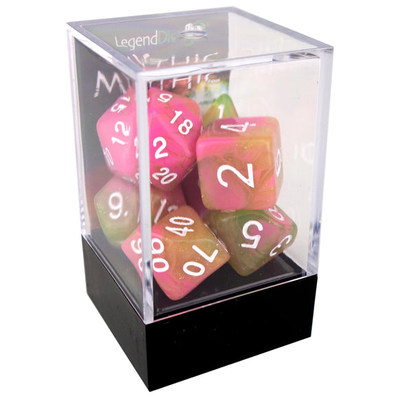 Legend Dice Poly Dice Set - Mythic Confection - Apple Taffy, Boxed