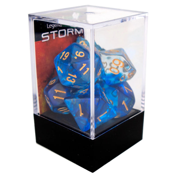 Legend Dice Poly Dice Set - Storm Nebula - Undersea, Boxed