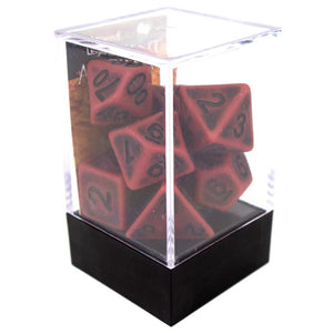Legend Dice Poly Dice Set - Ancient - Matt Red, Boxed