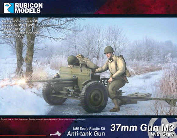 Rubicon Models 280103 M3 37mm AT Gun with Crew 10% Off