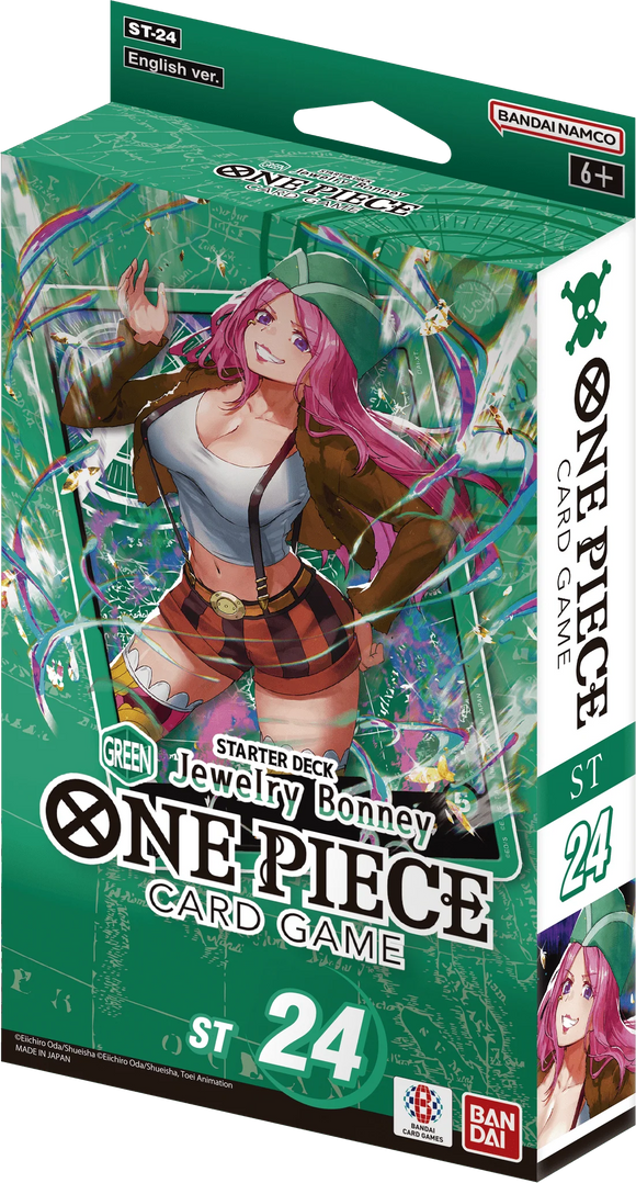 One Piece Card Game: Starter Deck - GREEN Jewelry Bonney - [ST24]