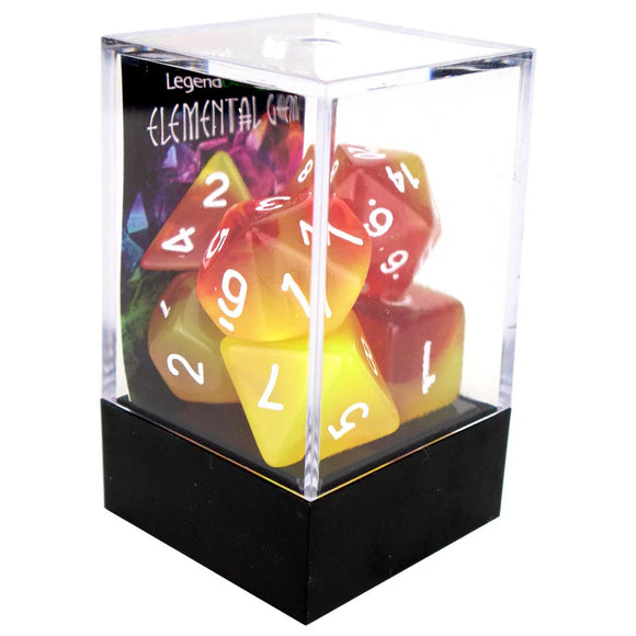 Legend Dice Poly Dice Set - Elemental Gem - Rising Phoenix, Boxed