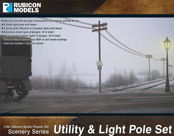 Rubicon Models 283004 - Utility & Light Pole Set 10% Off