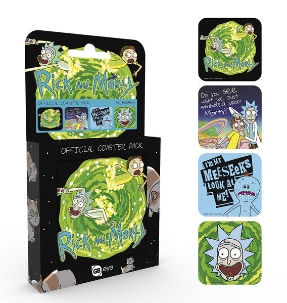 Rick & Morty Coaster Pack Brand New Novelty Set of 4