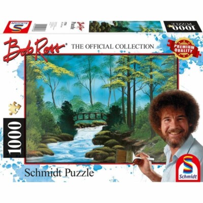 Schmidt Spiele 57536 Bob Ross, Secluded Bridge, 1000 Piece Jigsaw Puzzle