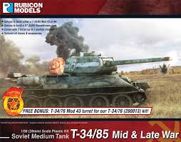 Rubicon Models  280021 - T-34/85 – Mid & Late War 10% Off