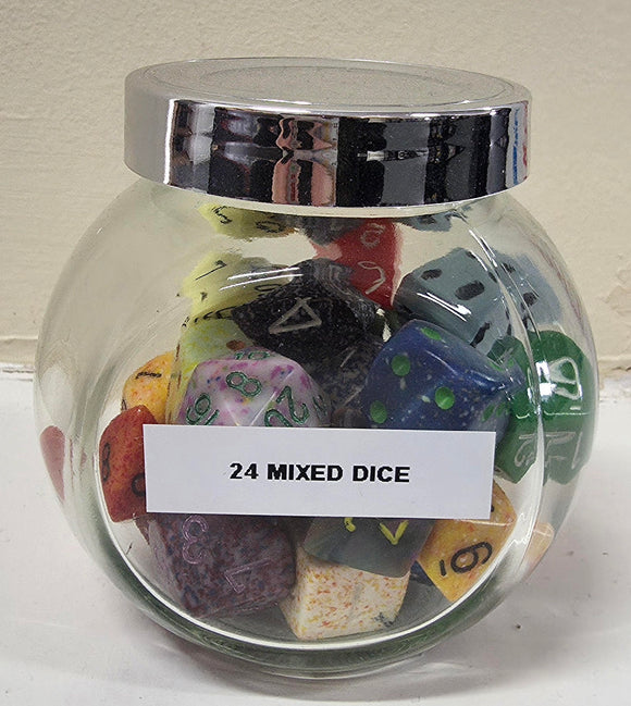24 Random Mixed Dice Jar