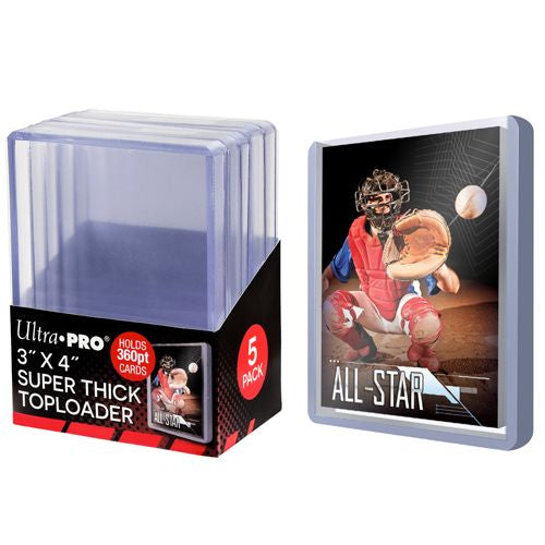 ULTRA PRO: TOPLOADER - 3X4 SUPER THICK 360 POINT 5 PACK