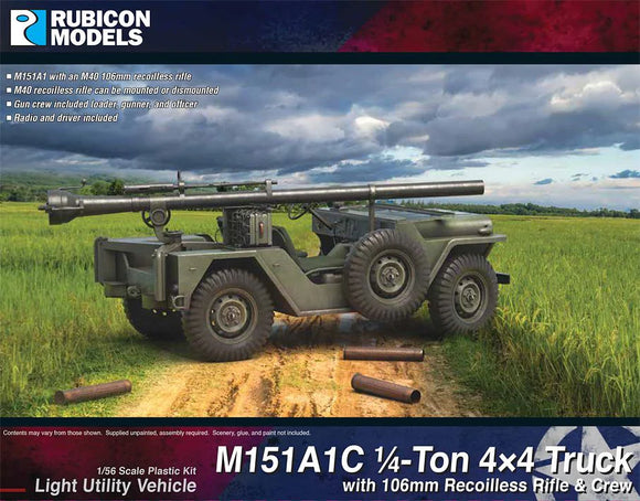 Rubicon Models 280125- M151AC 4x4 Truck with 106m Recoiless Rifle 10% Off