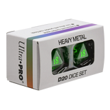 Ulta Pro Vivid Heavy Metal Dice - Green (set of 2)