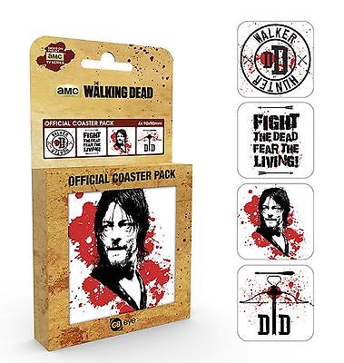 Walking Dead Coaster Pack Brand New Novelty Gift Daryl Dixon Crossbow Set of 4