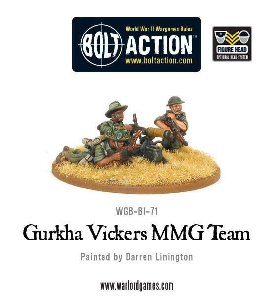 Bolt Action Gurkha Vickers MMG team 20% Off