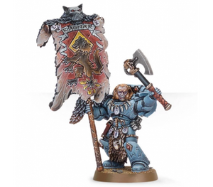 Space Wolves Grey Hunter With Wolf Standard (Finecast) - Retired Kit