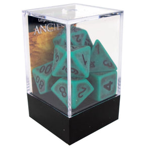 Legend Dice Poly Dice Set - Ancient - Verdigris, Boxed