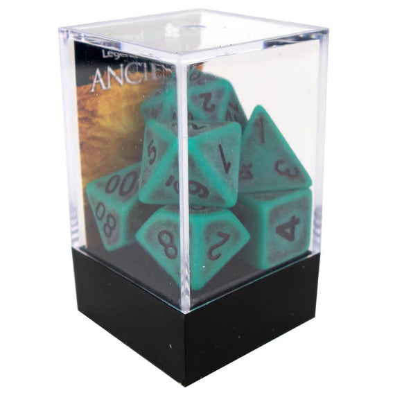 Legend Dice Poly Dice Set - Ancient - Verdigris, Boxed