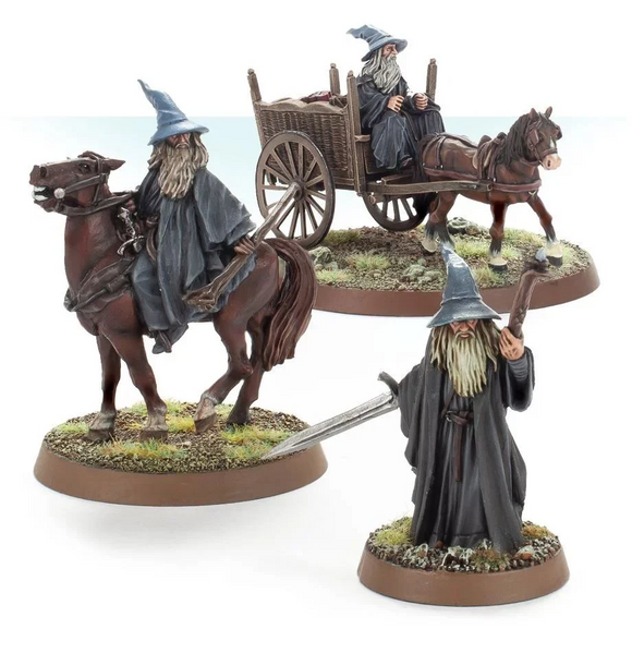 Gandalf the Grey Foot, Mounted and on Cart (Online Exclusive)